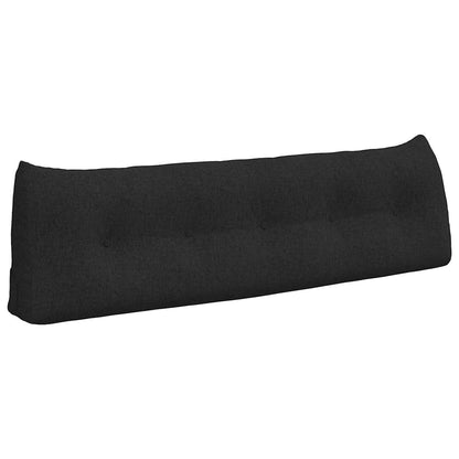 Cuscino per Schiena Nero 160 x 24 x 50 cm Tessuto