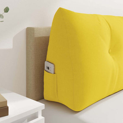 Cuscino per Schiena Giallo Chiaro 160 x 24 x 50 cm Tessuto