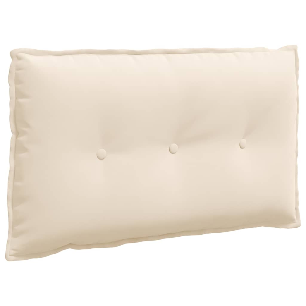 Cuscino per Schiena Beige 80 x 50 cm Tessuto in Microfibra