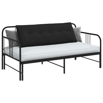 Cuscino per Schiena Nero 140 x 50 cm Tessuto in Microfibra