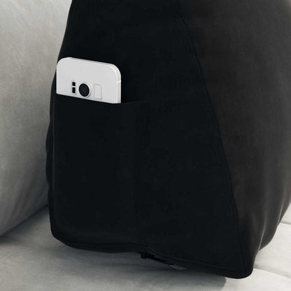 Cuscino per Schiena Nero 60 x 20 x 50 cm Tessuto in Cords