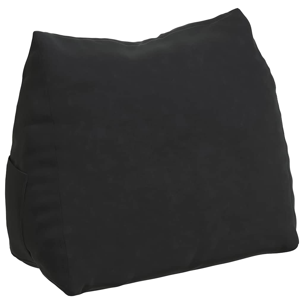 Cuscino per Schiena Nero 60 x 20 x 50 cm Tessuto in Cords