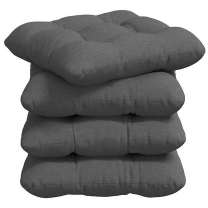 Cuscini per Seduta 4 pcs Grigio scuro 40 x 40 x 12 cm Tessuto