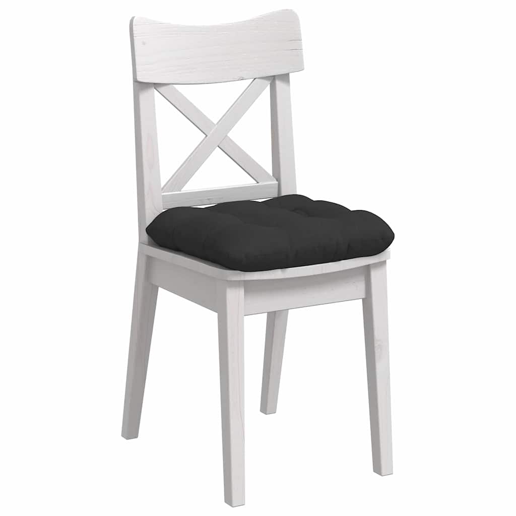 Cuscini per Seduta 4 pcs Nero 45 x 45 cm Tessuto in Microfibra