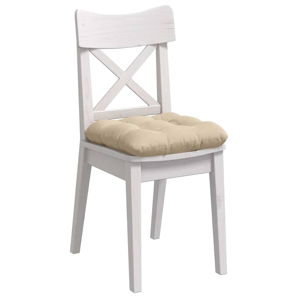 Cuscini per Seduta 4 pcs Crema 45 x 45 cm Tessuto in Microfibra