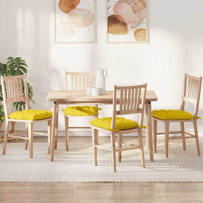 Cuscini per Seduta 4 pcs Giallo Chiaro 40 x 40 x 6 cm Tessuto