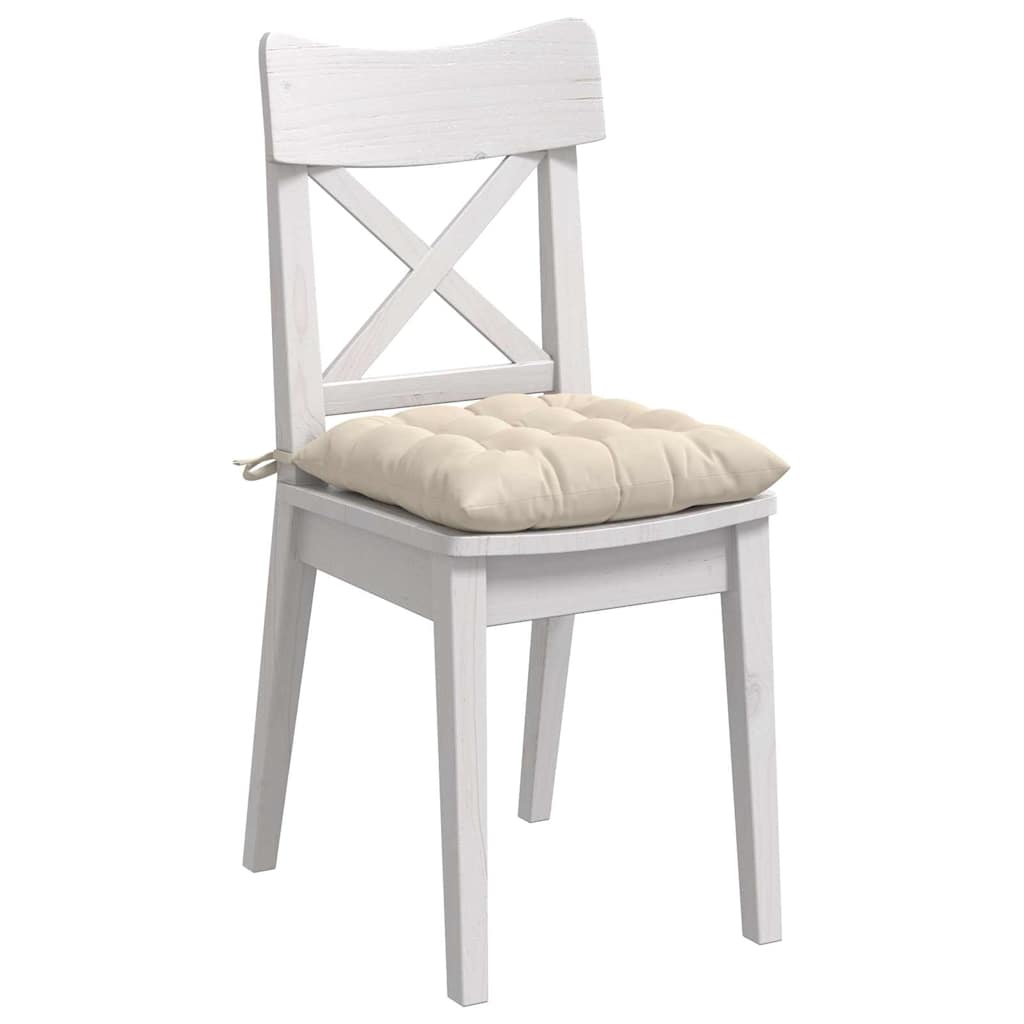 Cuscini per Seduta 4 pcs Beige 40 x 40 x 6 cm Microfibra