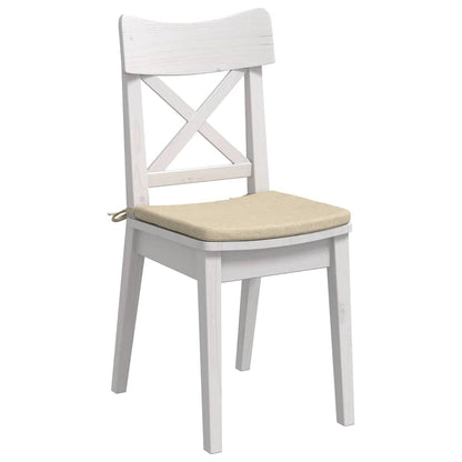 Cuscini per Seduta 4 pcs Crema 40 x 40 x 3 cm Tessuto