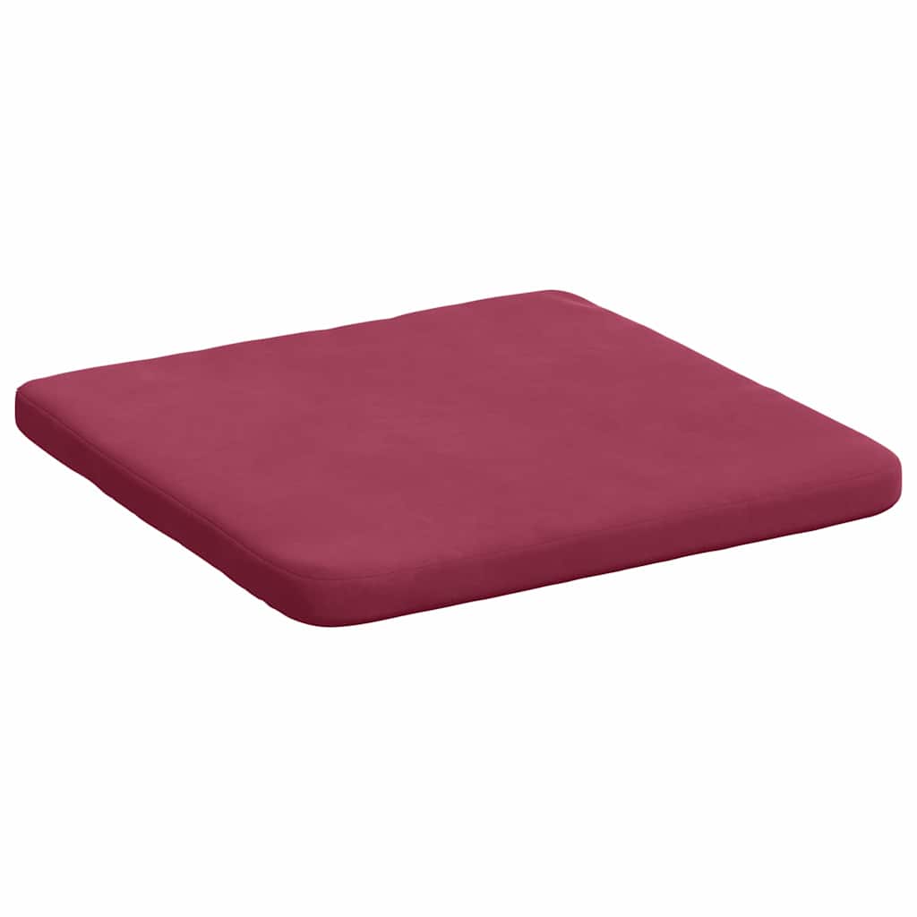 Cuscini per Seduta 4 pcs Rosso Vino 40 x 40 x 3 cm Velluto