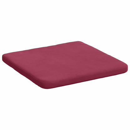 Cuscini per Seduta 4 pcs Rosso Vino 40 x 40 x 3 cm Velluto