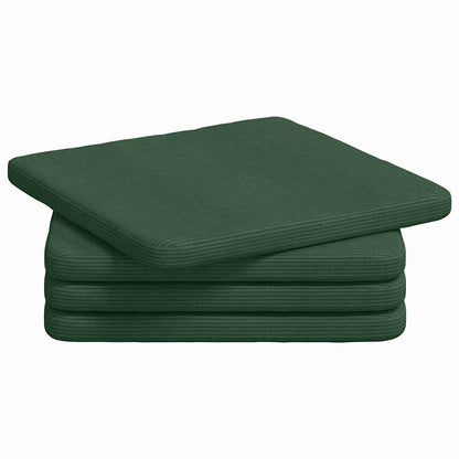 Cuscini per Seduta 4 pcs Verde Scuro 40 x 40 x 3 cm