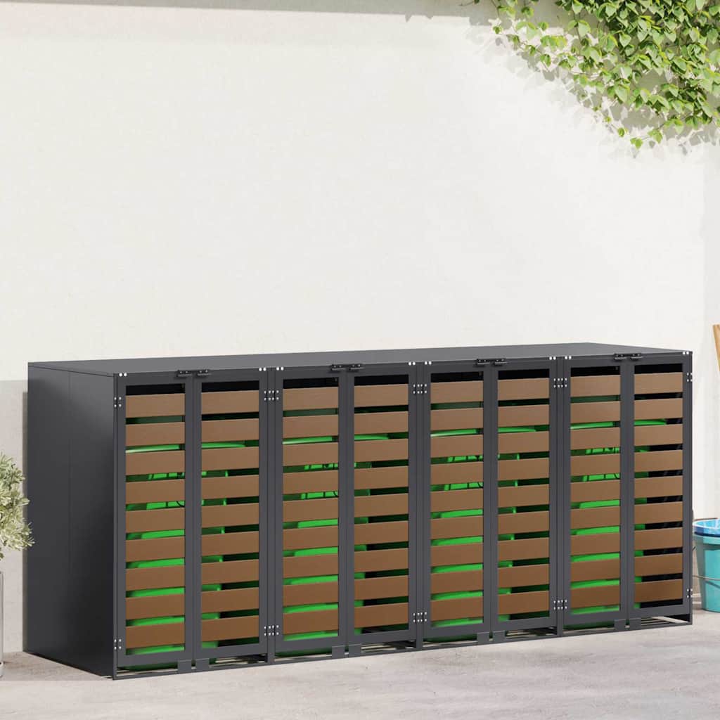 Contenitore per Rifiuti per 3 Bidoni 340 x 77.5 x 115.5 cm