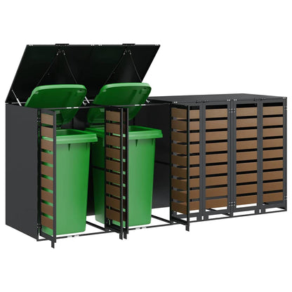 Contenitore per Rifiuti per 3 Bidoni 340 x 77.5 x 115.5 cm