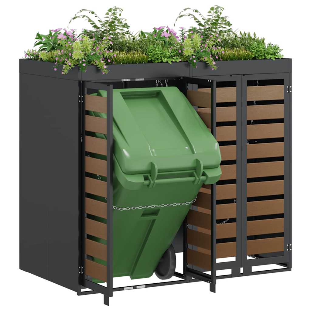 Contenitore per Rifiuti per 3 Bidoni 340 x 77.5 x 115.5 cm