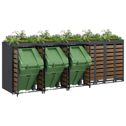Contenitore per Rifiuti per 3 Bidoni 340 x 77.5 x 115.5 cm