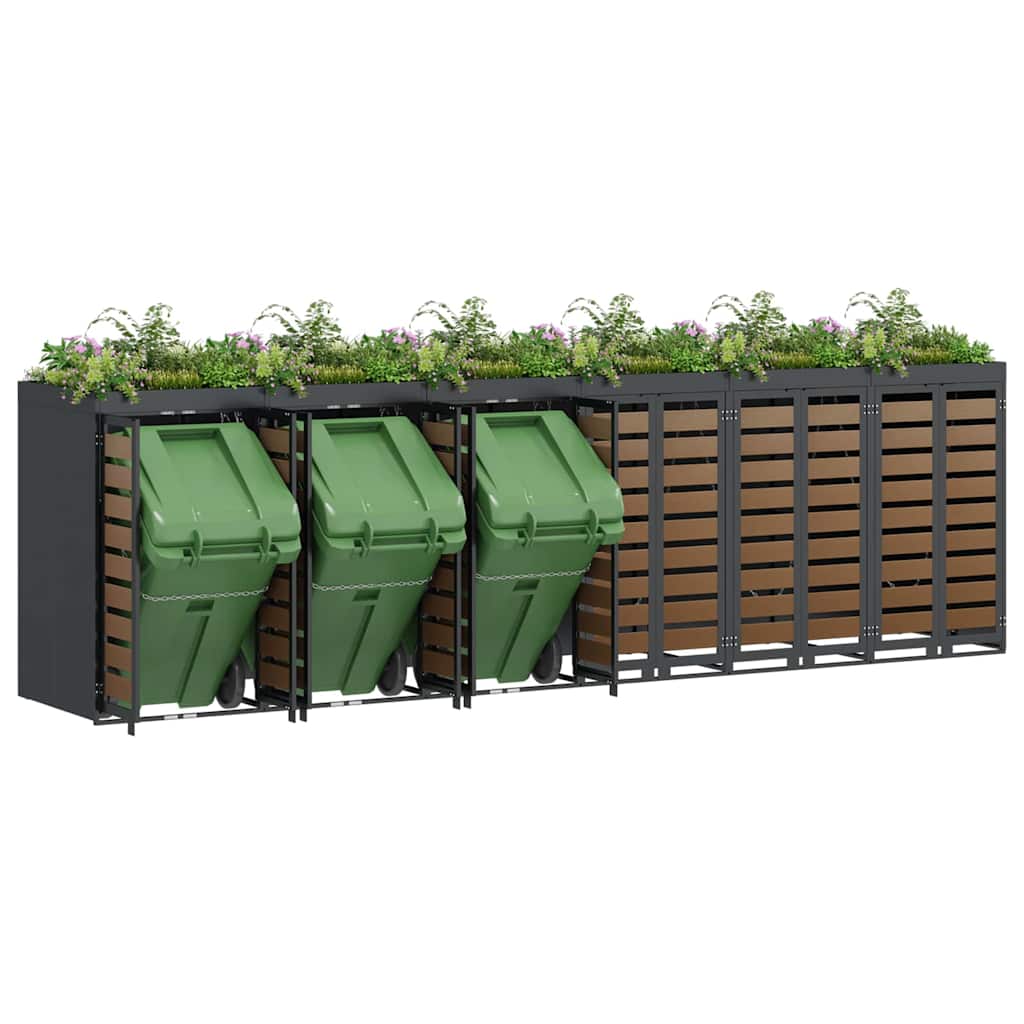 Contenitore per Rifiuti per 3 Bidoni 340 x 77.5 x 115.5 cm