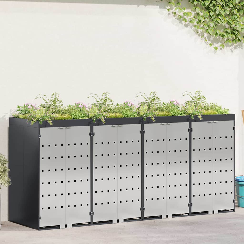 Contenitore per Rifiuti per 3 Bidoni 340 x 77.5 x 115.5 cm
