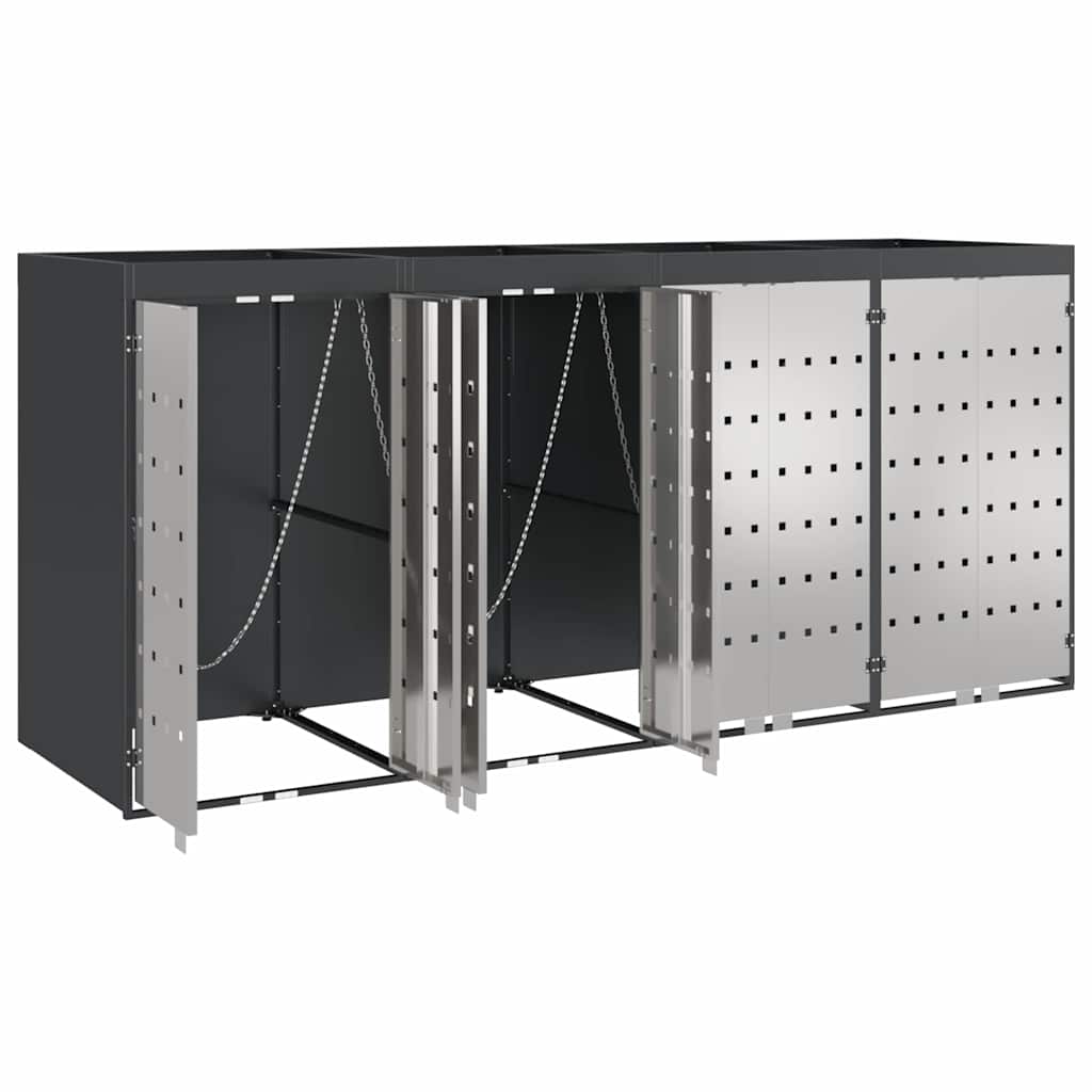 Contenitore per Rifiuti per 3 Bidoni 340 x 77.5 x 115.5 cm
