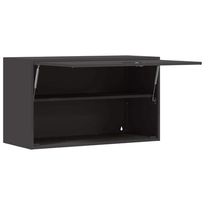 Armadio a muro per garage Nero 90 x 40 x 53 cm