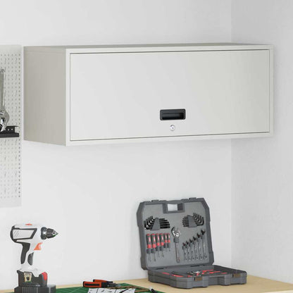 Armadio a muro per garage Bianco 90 x 33 x 35 cm