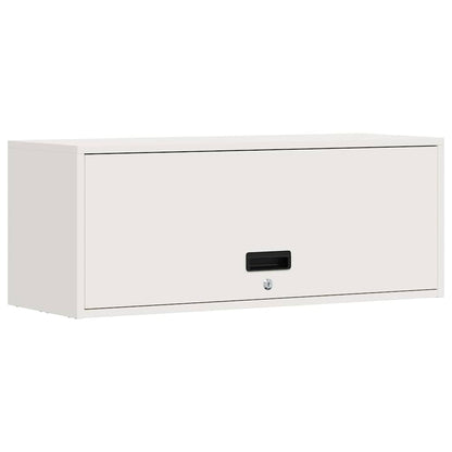 Armadio a muro per garage Bianco 90 x 33 x 35 cm