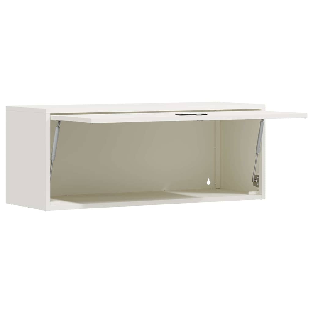 Armadio a muro per garage Bianco 90 x 33 x 35 cm