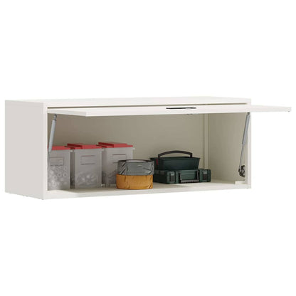 Armadio a muro per garage Bianco 90 x 33 x 35 cm