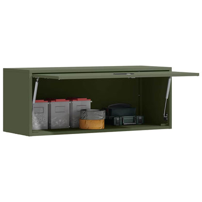 Armadio a muro per garage Oliver verde 90 x 33 x 35 cm