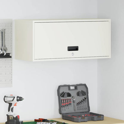 Armadio a muro per garage Bianco 80 x 33 x 35 cm