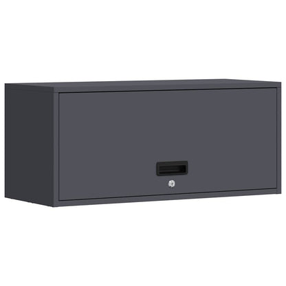 Armadio a muro per garage Antracite 80 x 33 x 35 cm