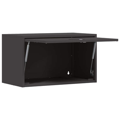 Armadio a muro per garage Nero 60 x 33 x 35 cm