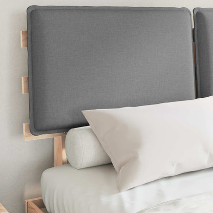 Letto con Testiera Rivestita Grigio chiaro 150 x 200 cm