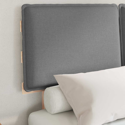 Letto con Testiera Rivestita Grigio chiaro 120 x 200 cm