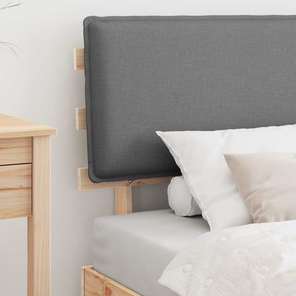 Letto con Testiera Rivestita Grigio chiaro 90 x 190 cm