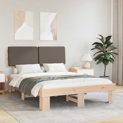Letto con Testiera Rivestita Talpa 160 x 200 cm Pino massello