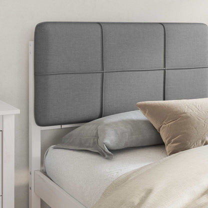 Letto con Testiera Rivestita Nero 120 x 200 cm Pino massello