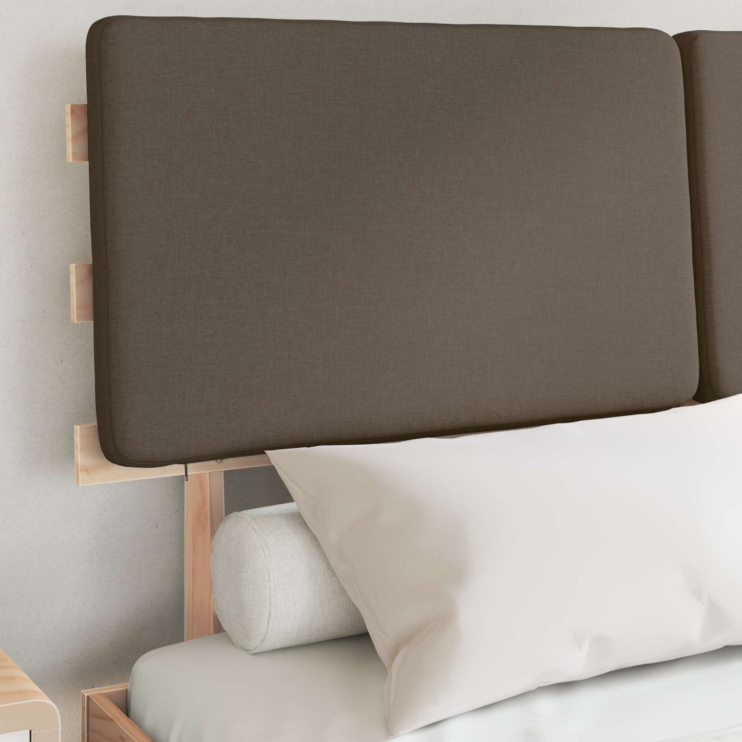 Letto con Testiera Rivestita Talpa 135 x 190 cm Pino massello