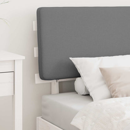 Letto con Testiera Rivestita Grigio chiaro 75 x 190 cm