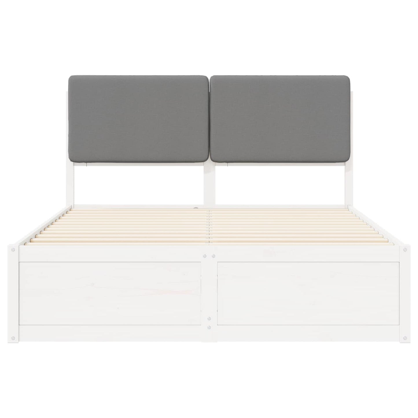 Letto con Testiera Rivestita Grigio scuro 100 x 200 cm