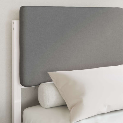 Letto con Testiera Rivestita Grigio chiaro 75 x 190 cm