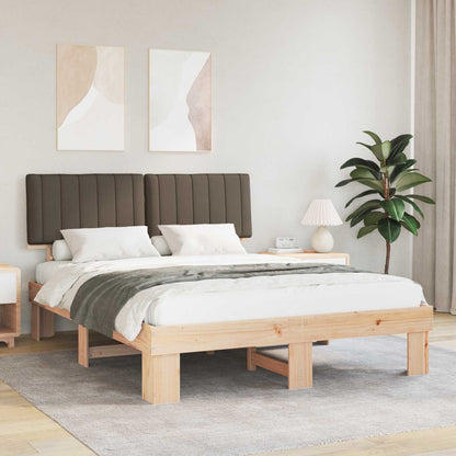 Letto con Testiera Rivestita Talpa 160 x 200 cm Pino massello