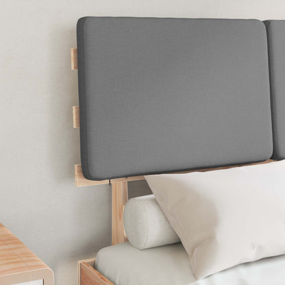 Letto con Testiera Rivestita Grigio chiaro 120 x 200 cm