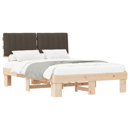 Letto con Testiera Rivestita Talpa 140 x 190 cm Pino massello