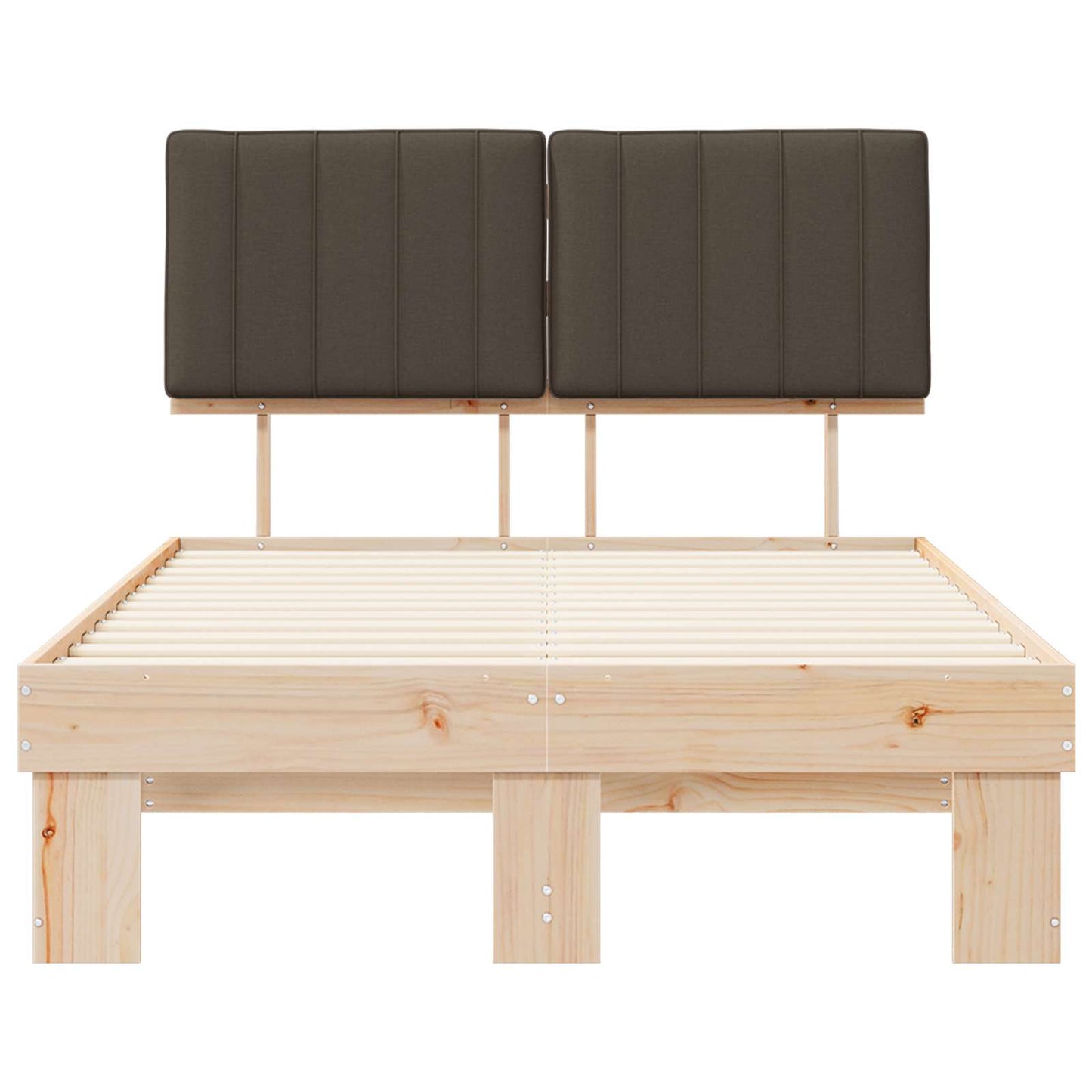 Letto con Testiera Rivestita Talpa 120 x 190 cm Pino massello