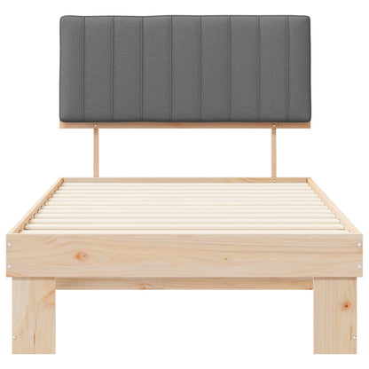 Letto con Testiera Rivestita Grigio chiaro 100 x 200 cm