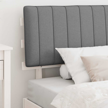 Letto con Testiera Rivestita Grigio chiaro 100 x 200 cm