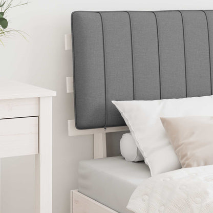 Letto con Testiera Rivestita Grigio chiaro 80 x 200 cm