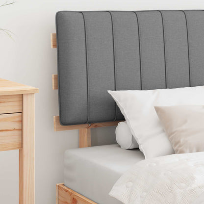 Letto con Testiera Rivestita Grigio chiaro 90 x 190 cm