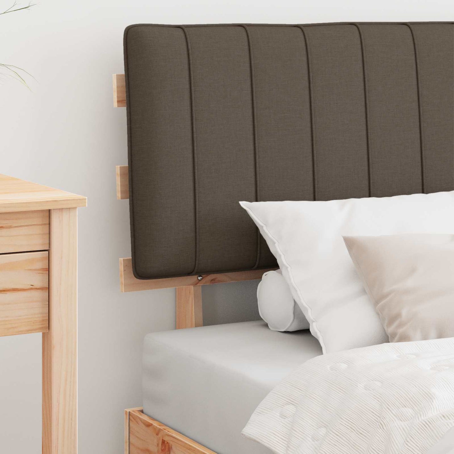 Letto con Testiera Rivestita Talpa 90 x 190 cm Pino massello