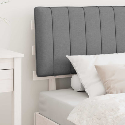 Letto con Testiera Rivestita Grigio chiaro 90 x 190 cm